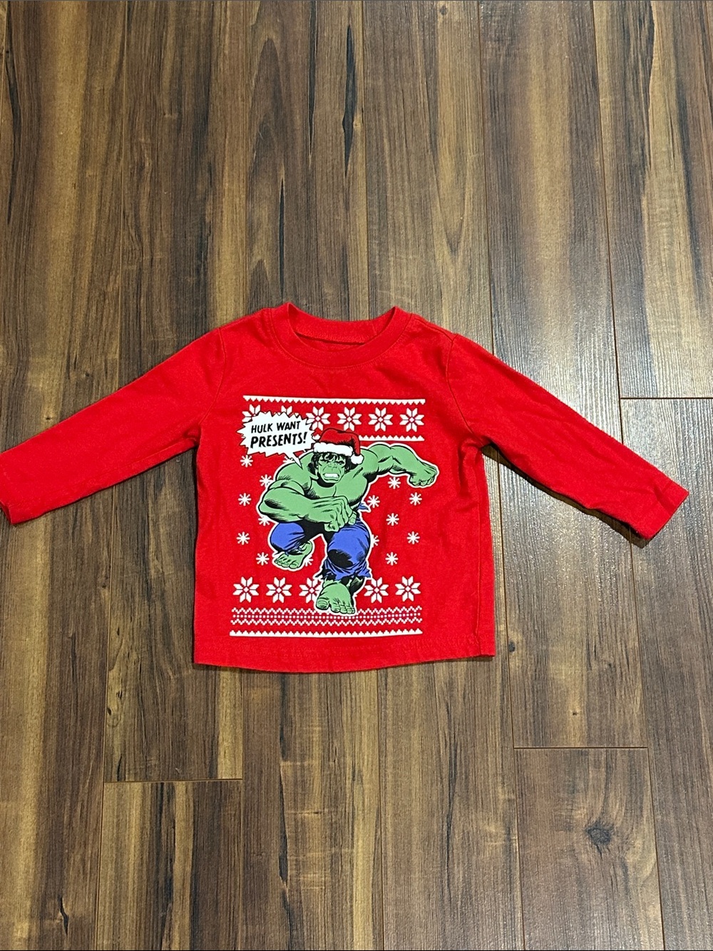 jumping beans Red Long-Sleeve Hulk Graphic Tee
